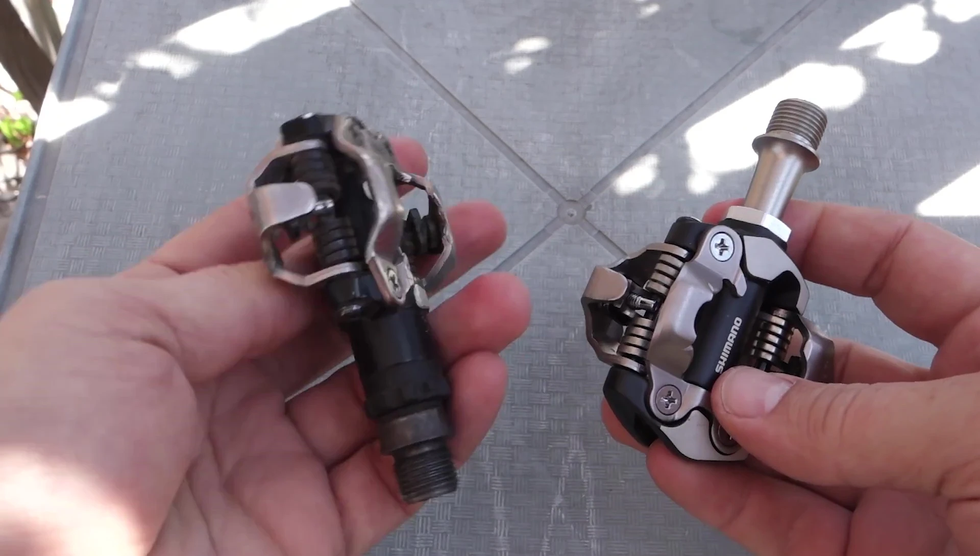Well-worn Shimano M520 Pedals