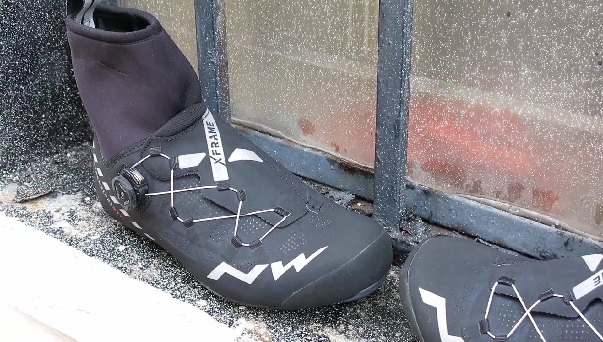 Shoe showcasing the X Frame construction and durable rubber design.