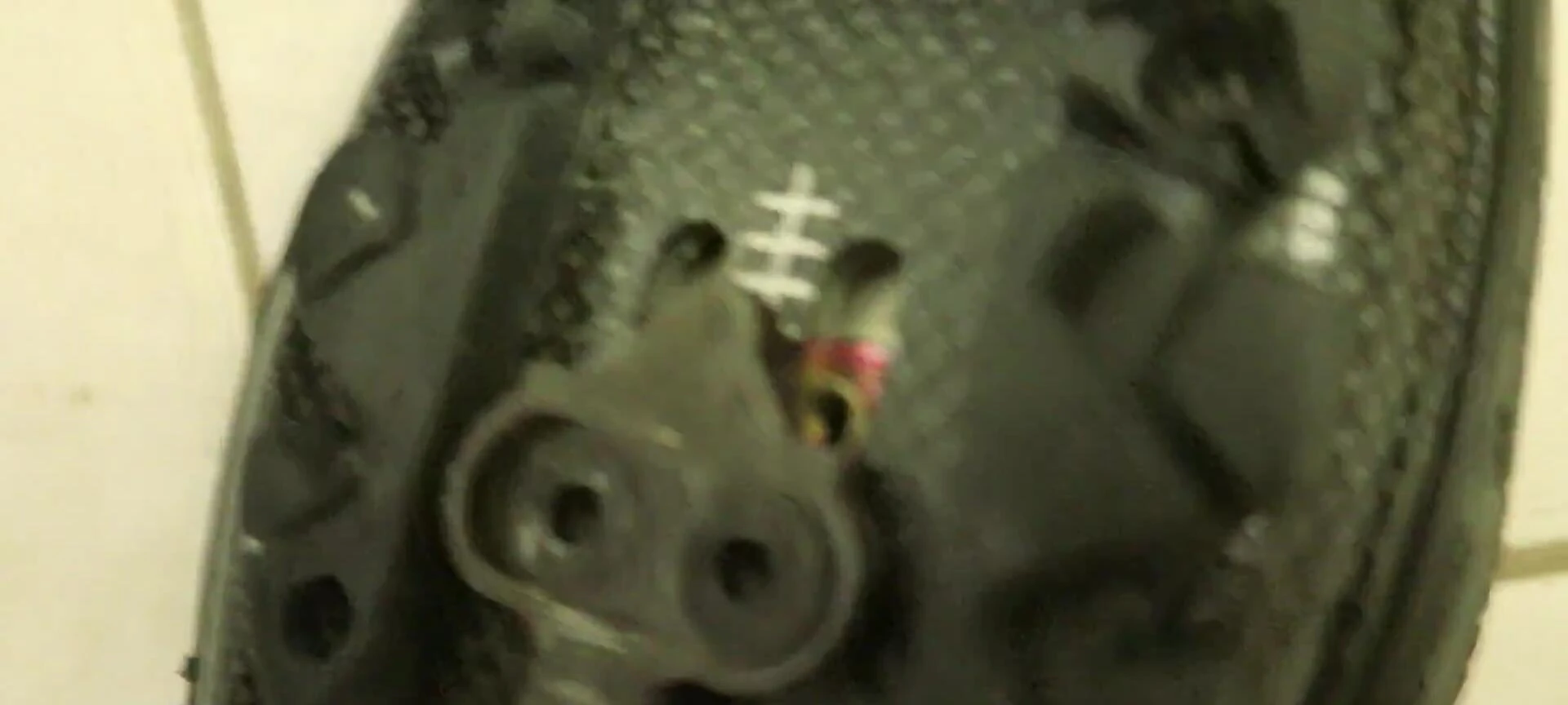 Close-up shot of cleat setup