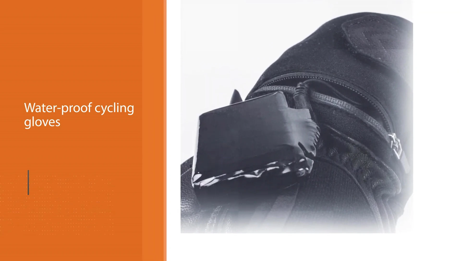Highlighting the glove's features like the leather palm.