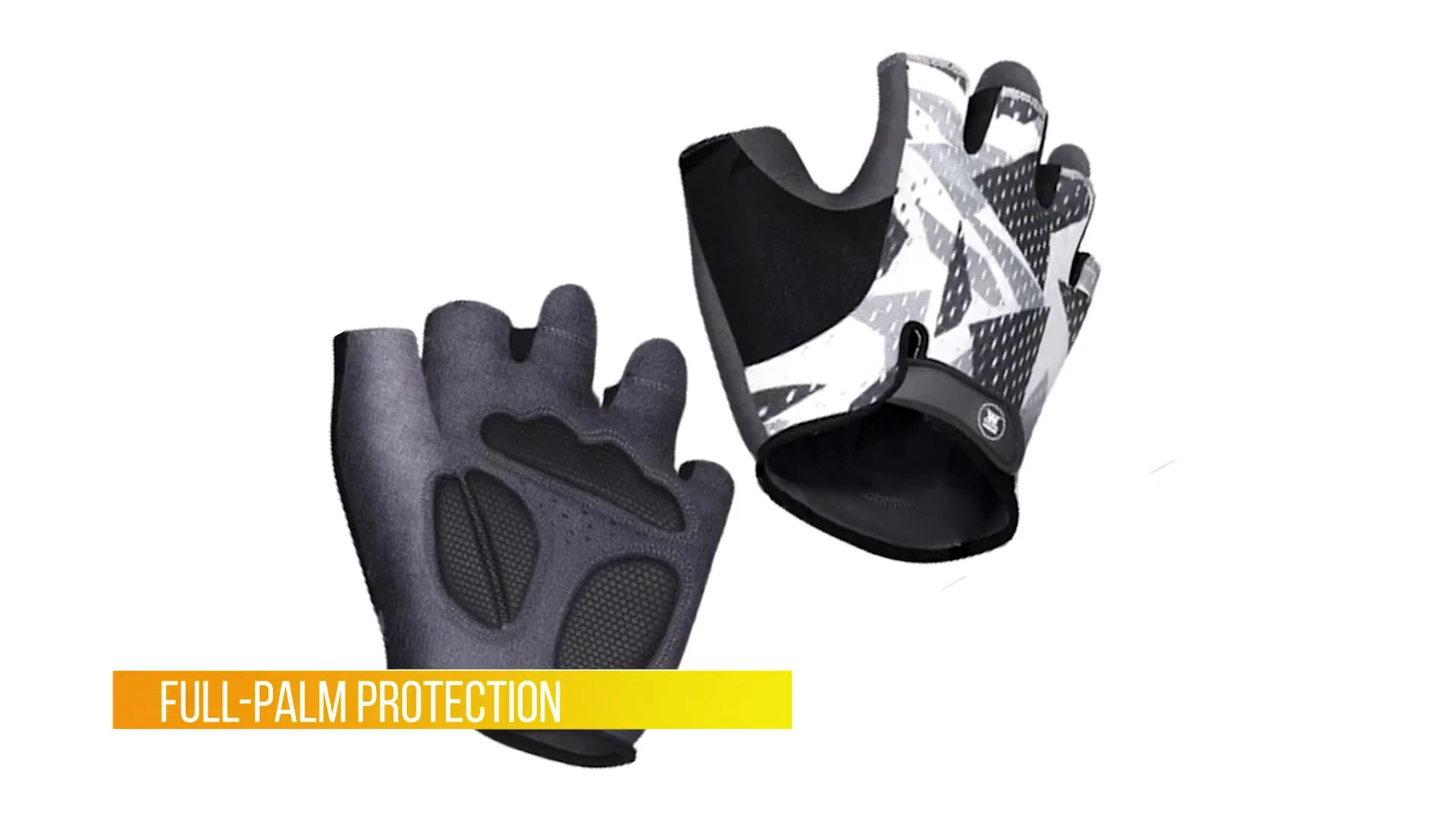 Image of the mountain bike gloves displaying the extensive palm padding.
