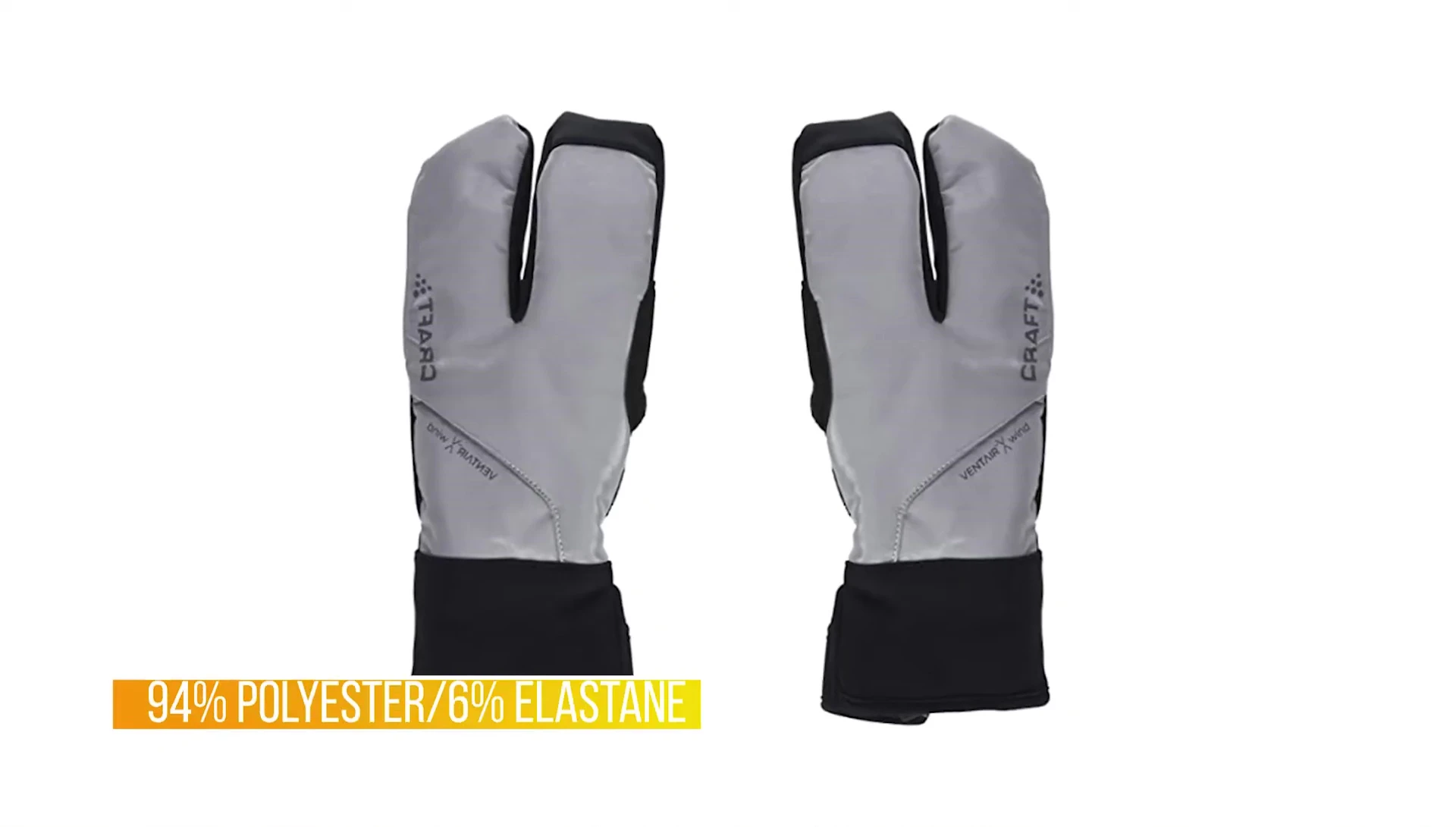 Image showcasing the Craft Sportswear lobster-style gloves.