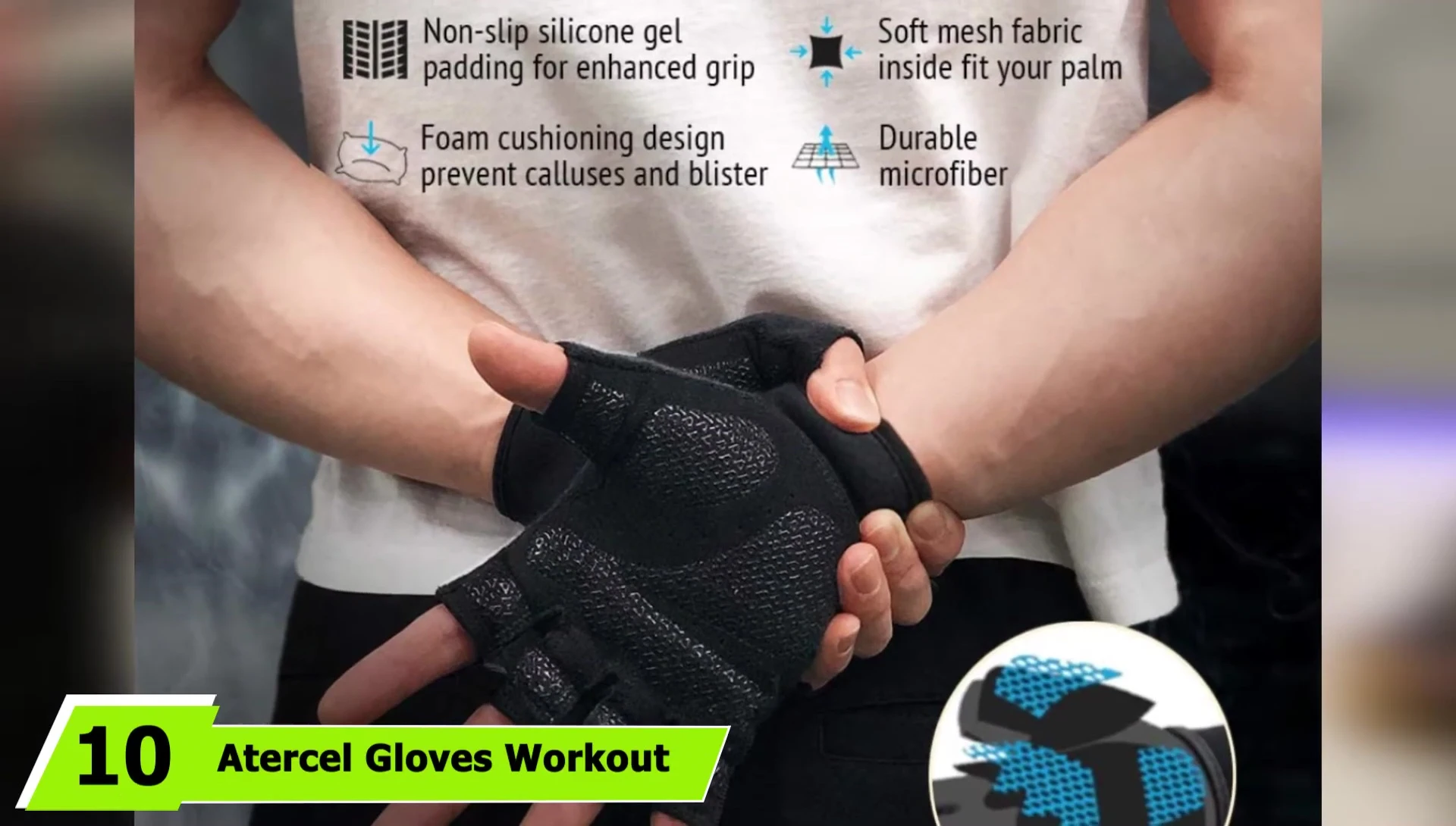 Tersel workout gloves shown