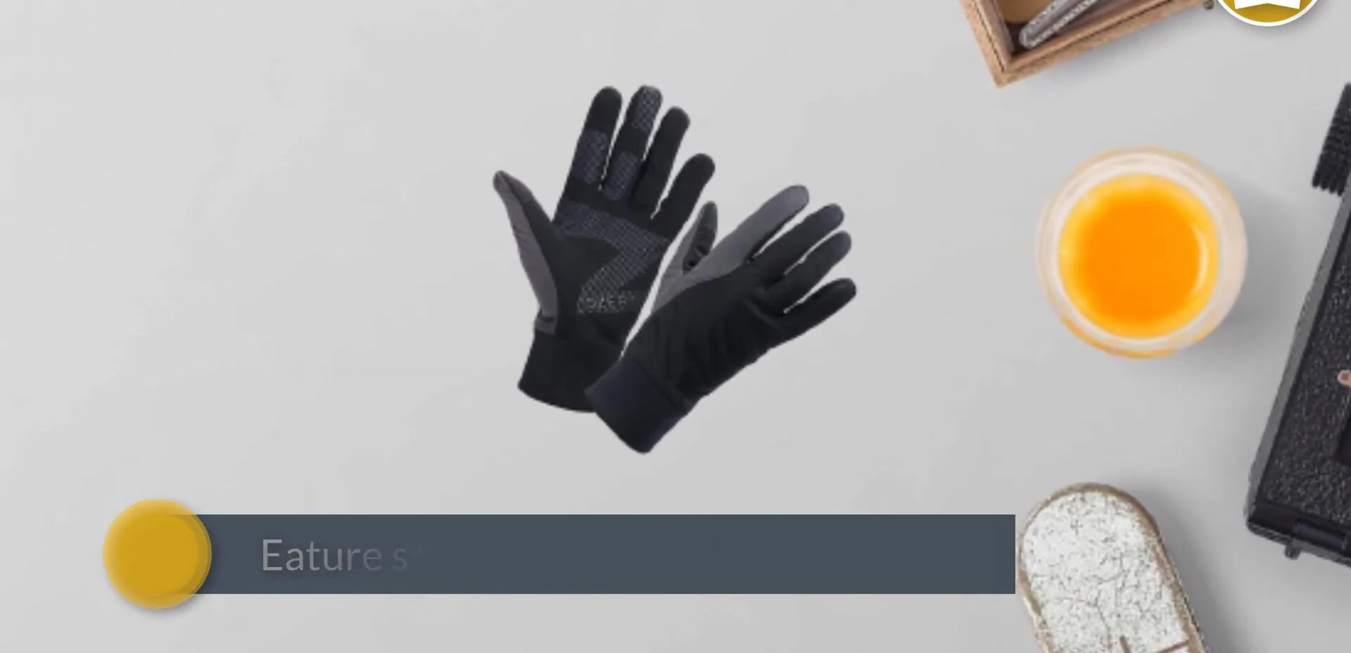 Image demonstrating the touchscreen functionality of the gloves.