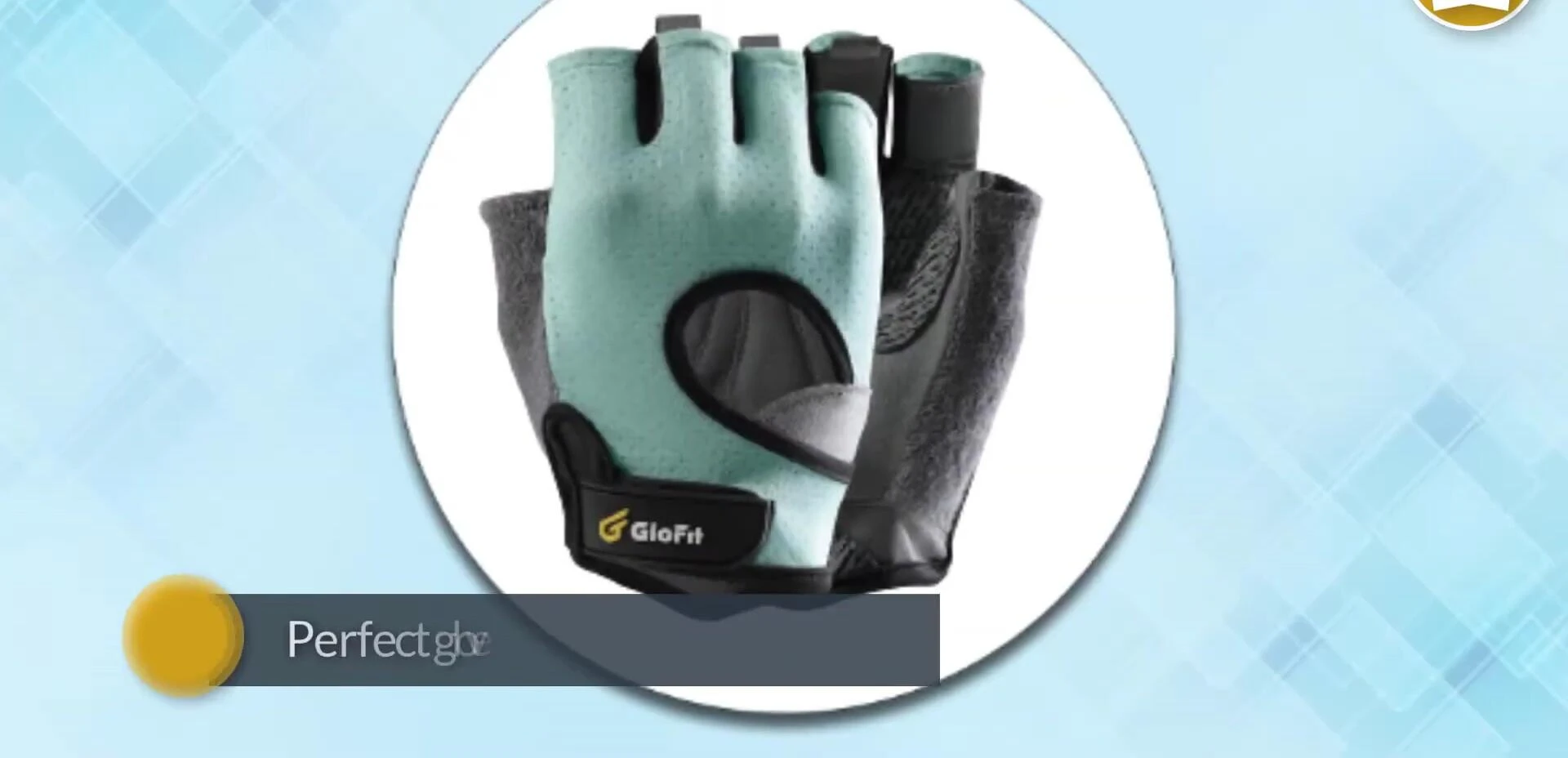 Image showing the Glowfit Freedom gloves highlighting the open back design.