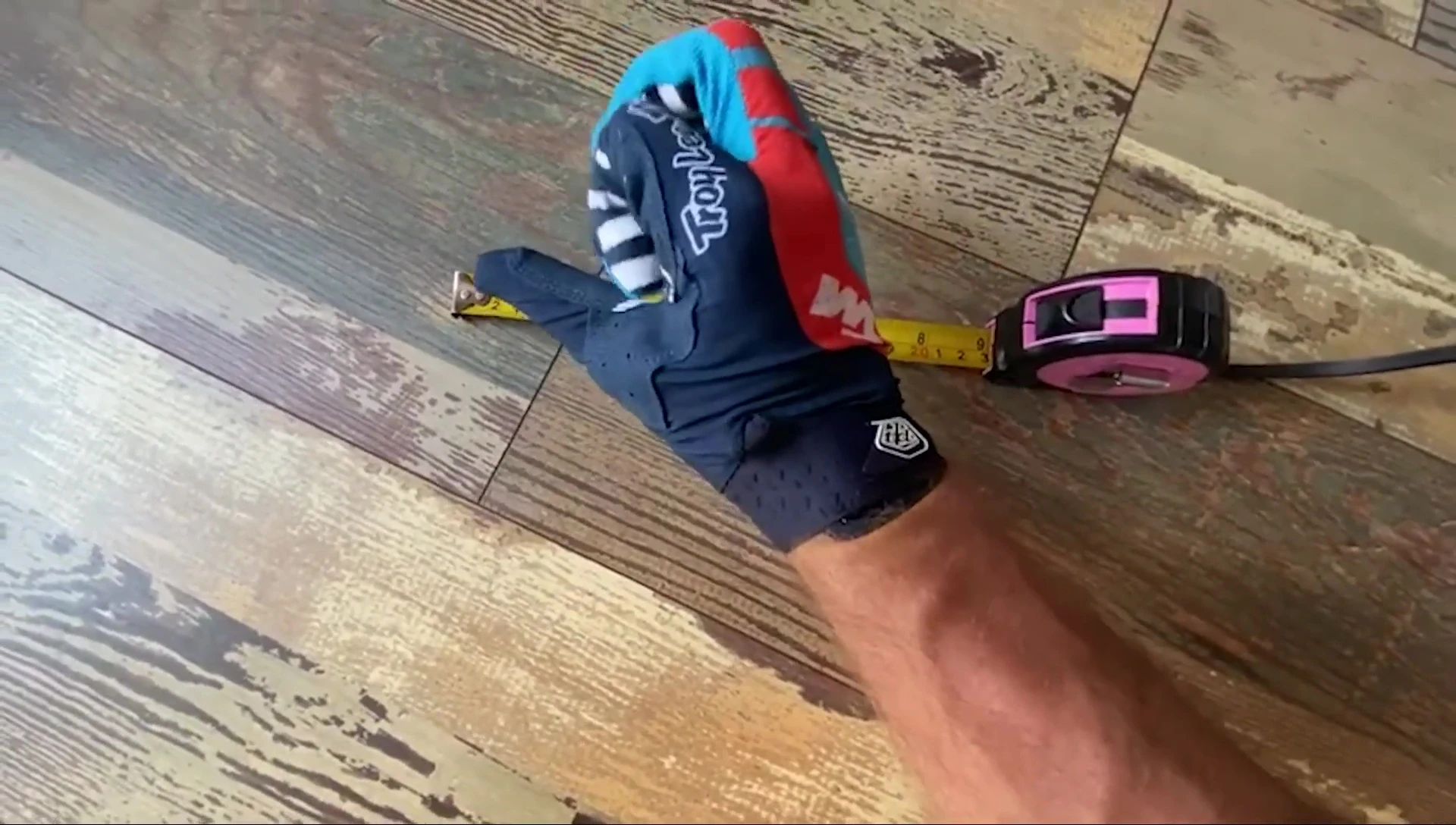 Close-up displaying the glove's design and features.