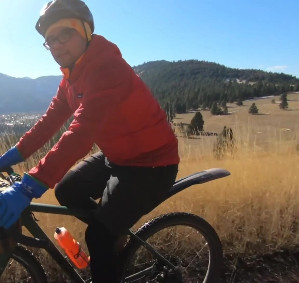 Rider wearing the gloves during a ride
