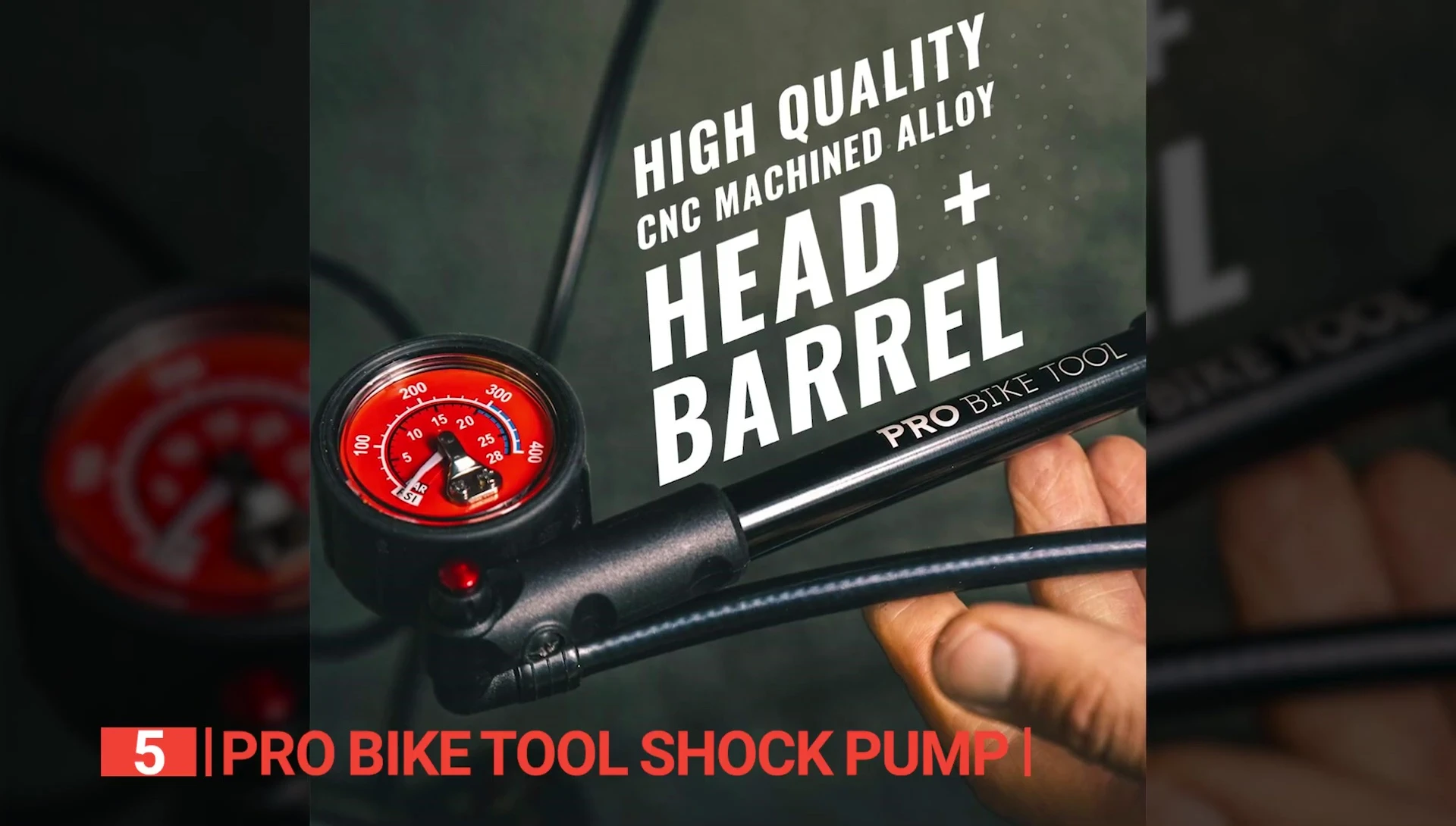The pump's high-quality CNC machined alloy head and barrel.