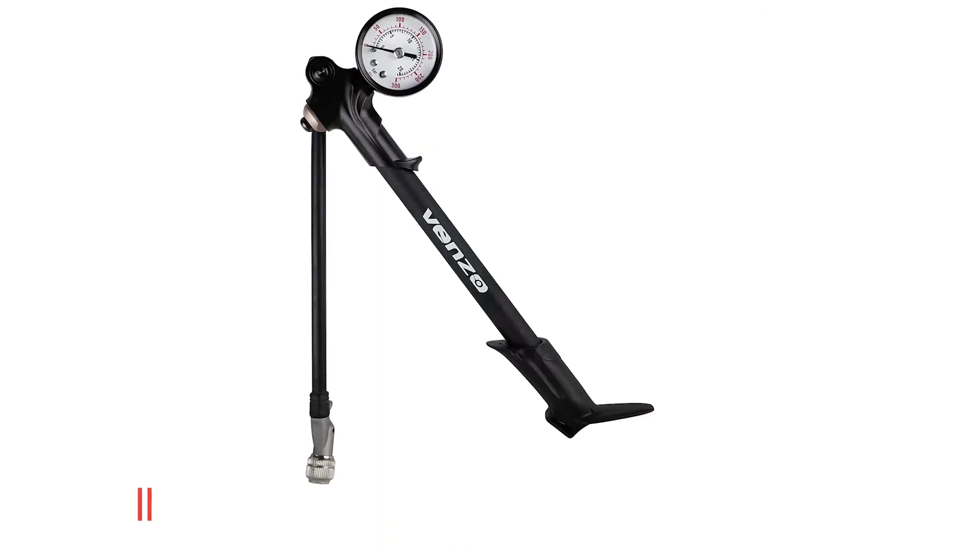 The Venzo Mini shock pump displayed.