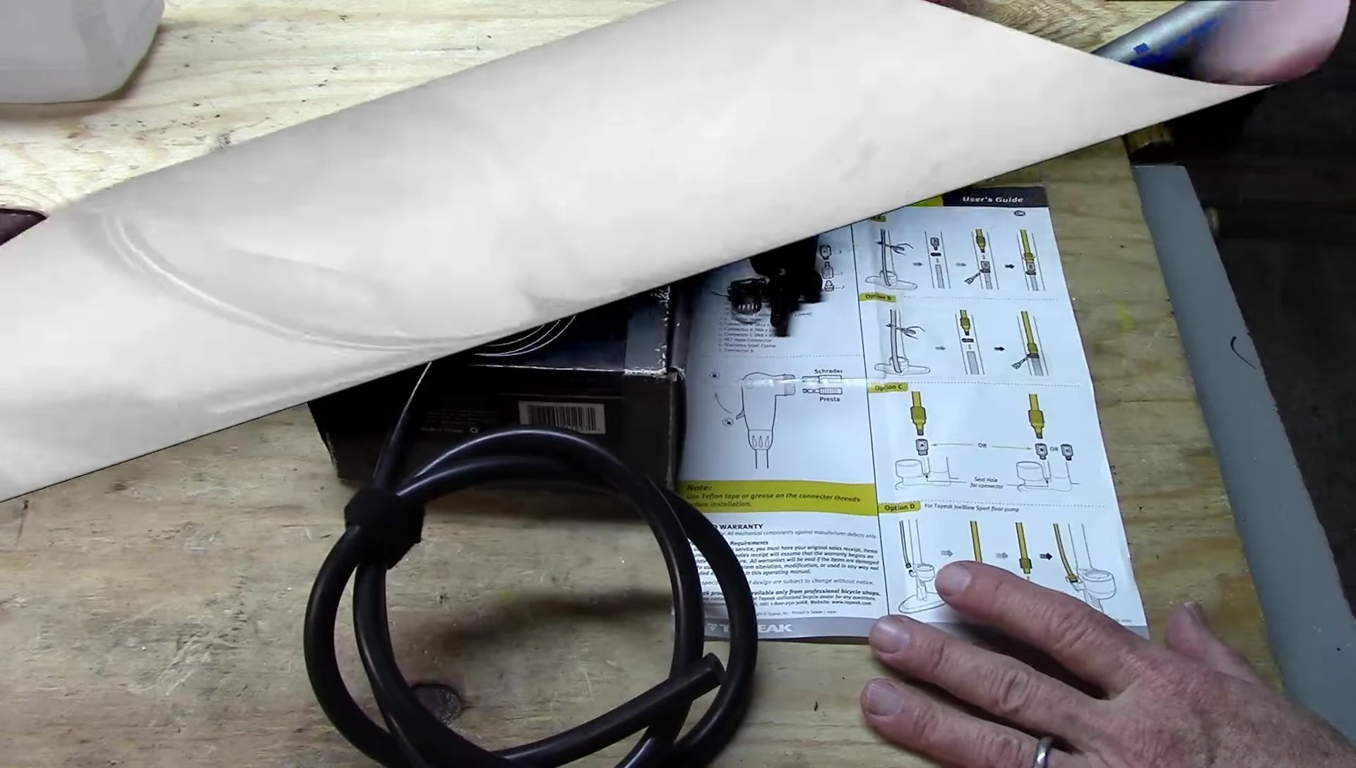 A bicycle pump repair kit