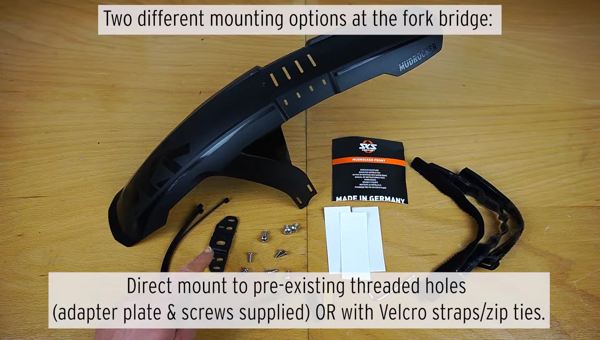 Close-up of the threaded adapter being shown