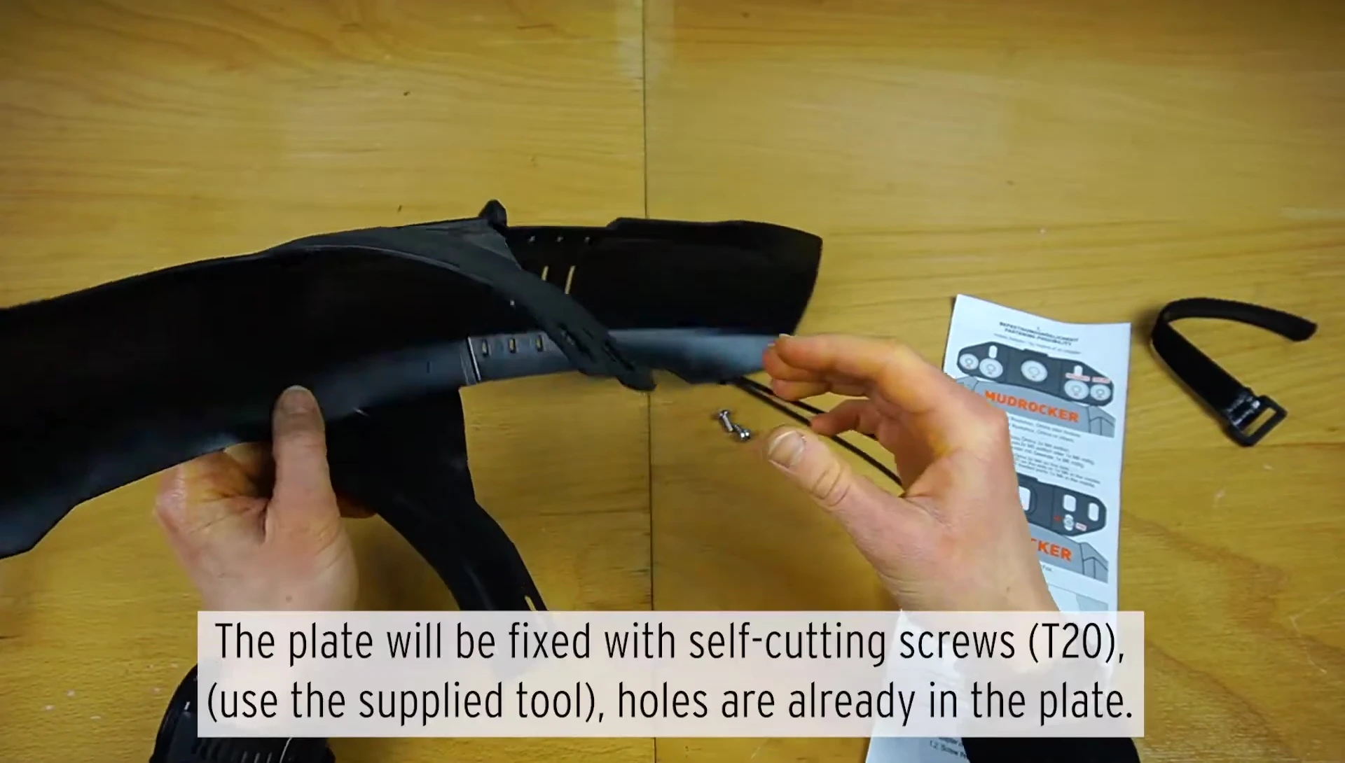 Attaching adapter plate with self-tapping screws