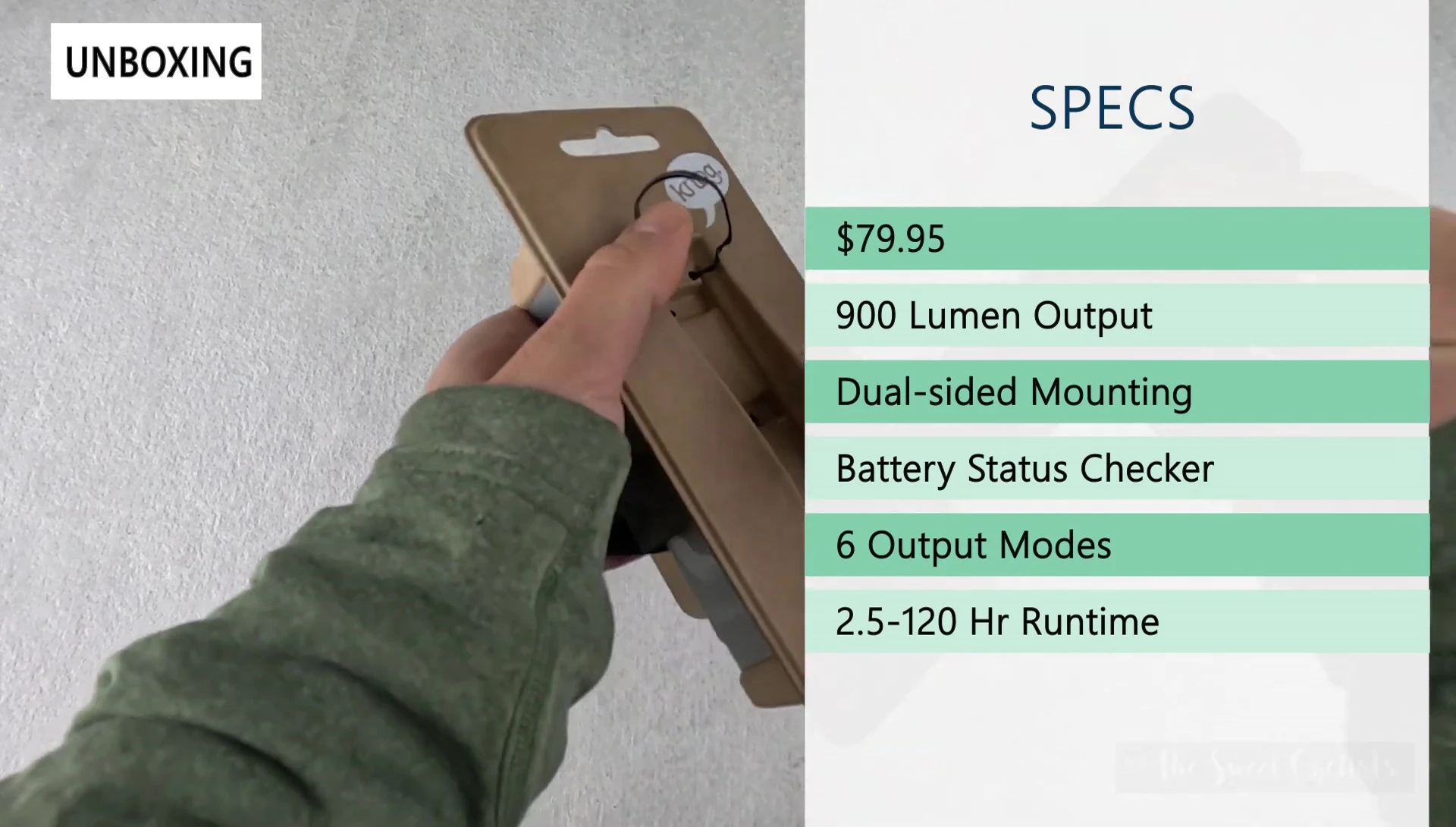 The dual-sided mount of the Blinder 900.