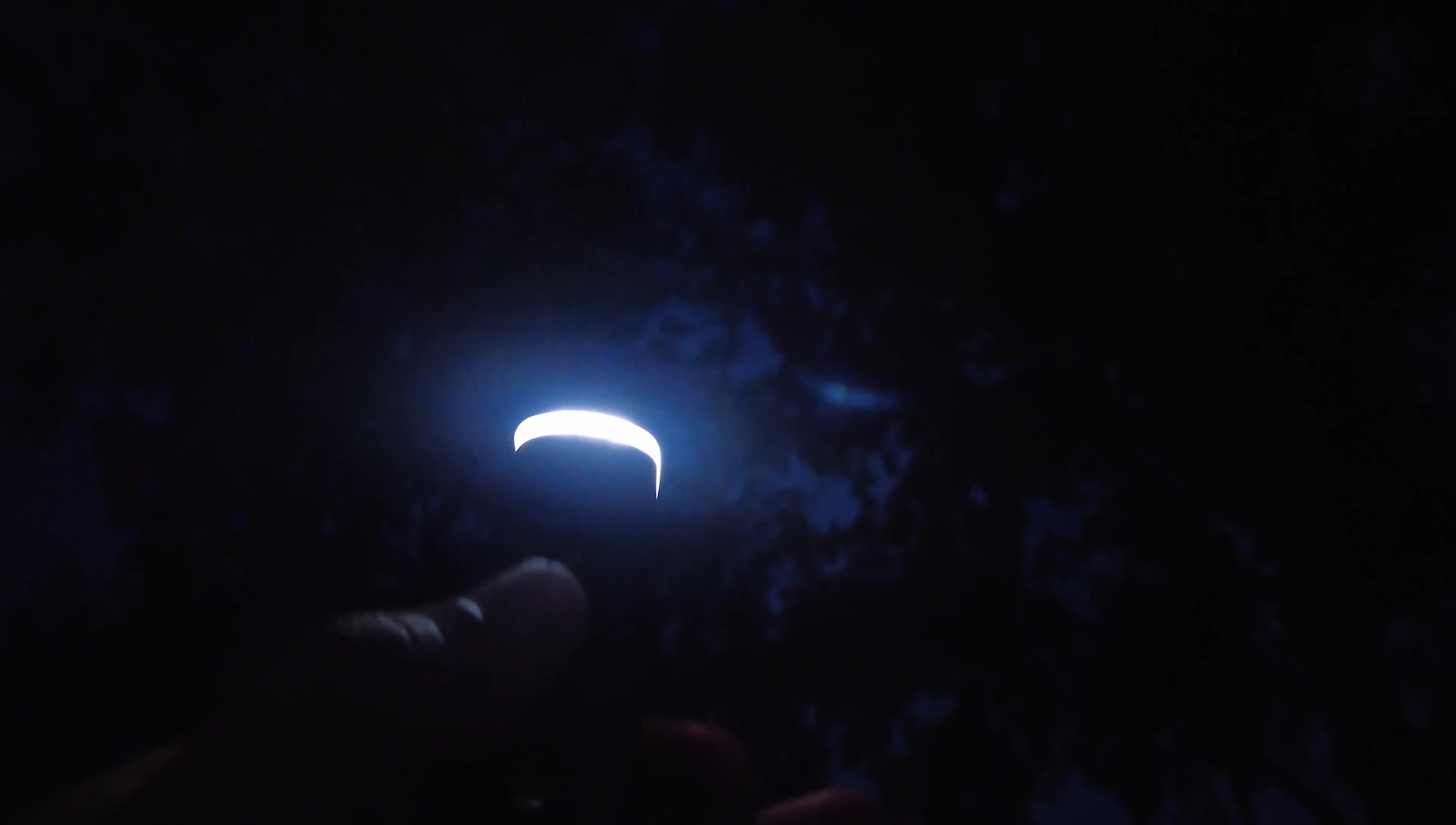 The light demonstrating its super-bright mode.