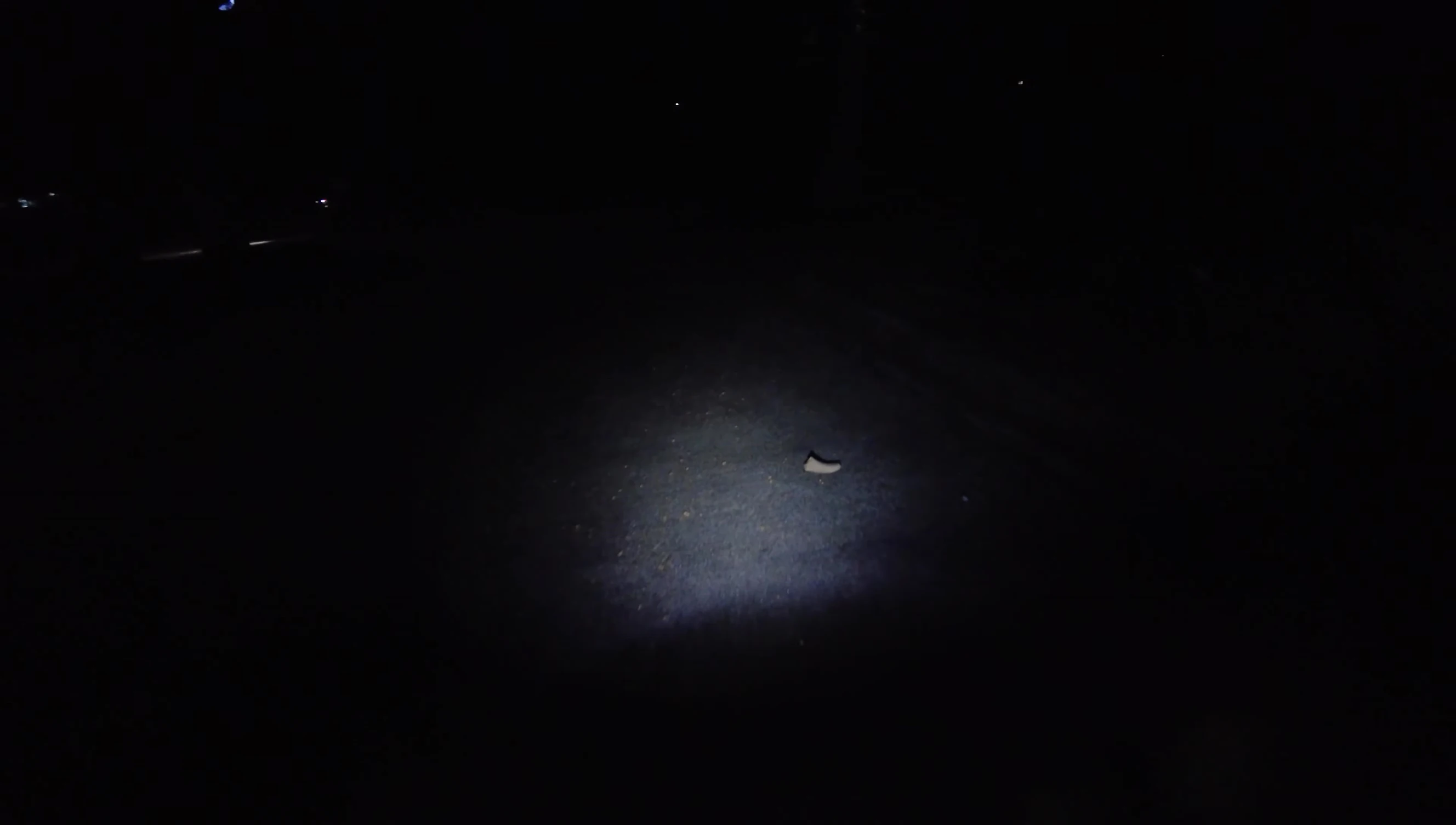 The light on a lower setting during the night ride test.