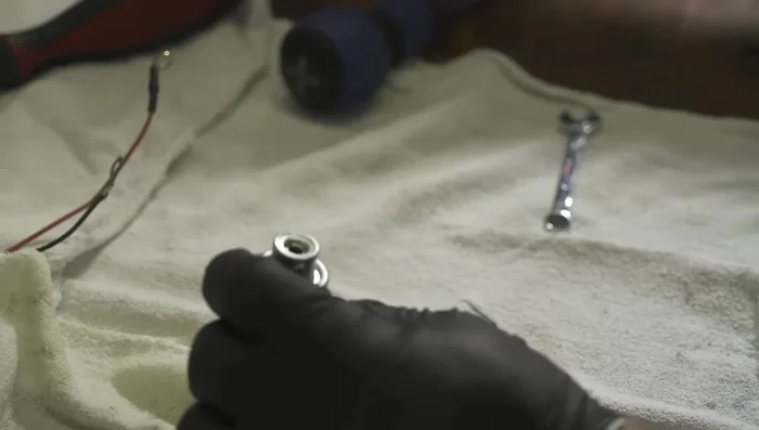 Inspect the fuel regulator and ensure no sediment has passed through the strainer.