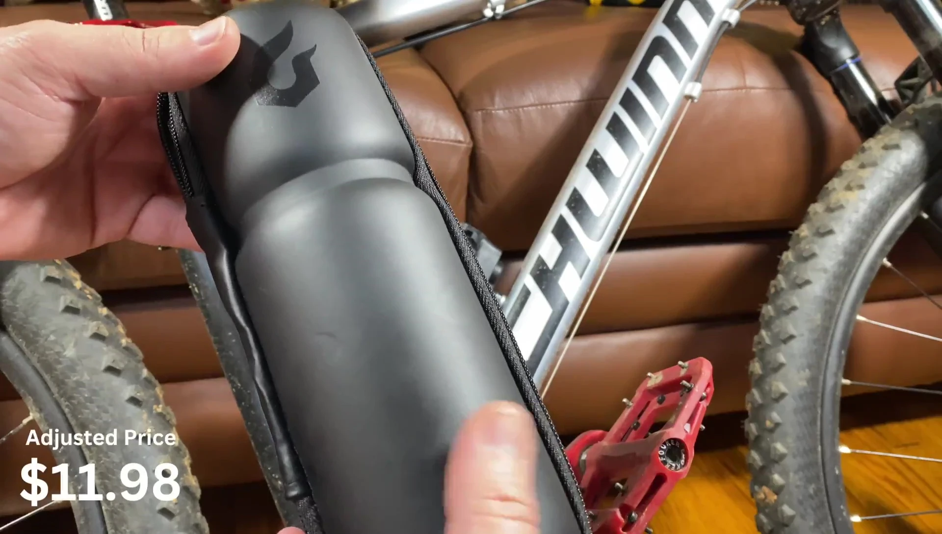 The tool kit open, revealing its contents