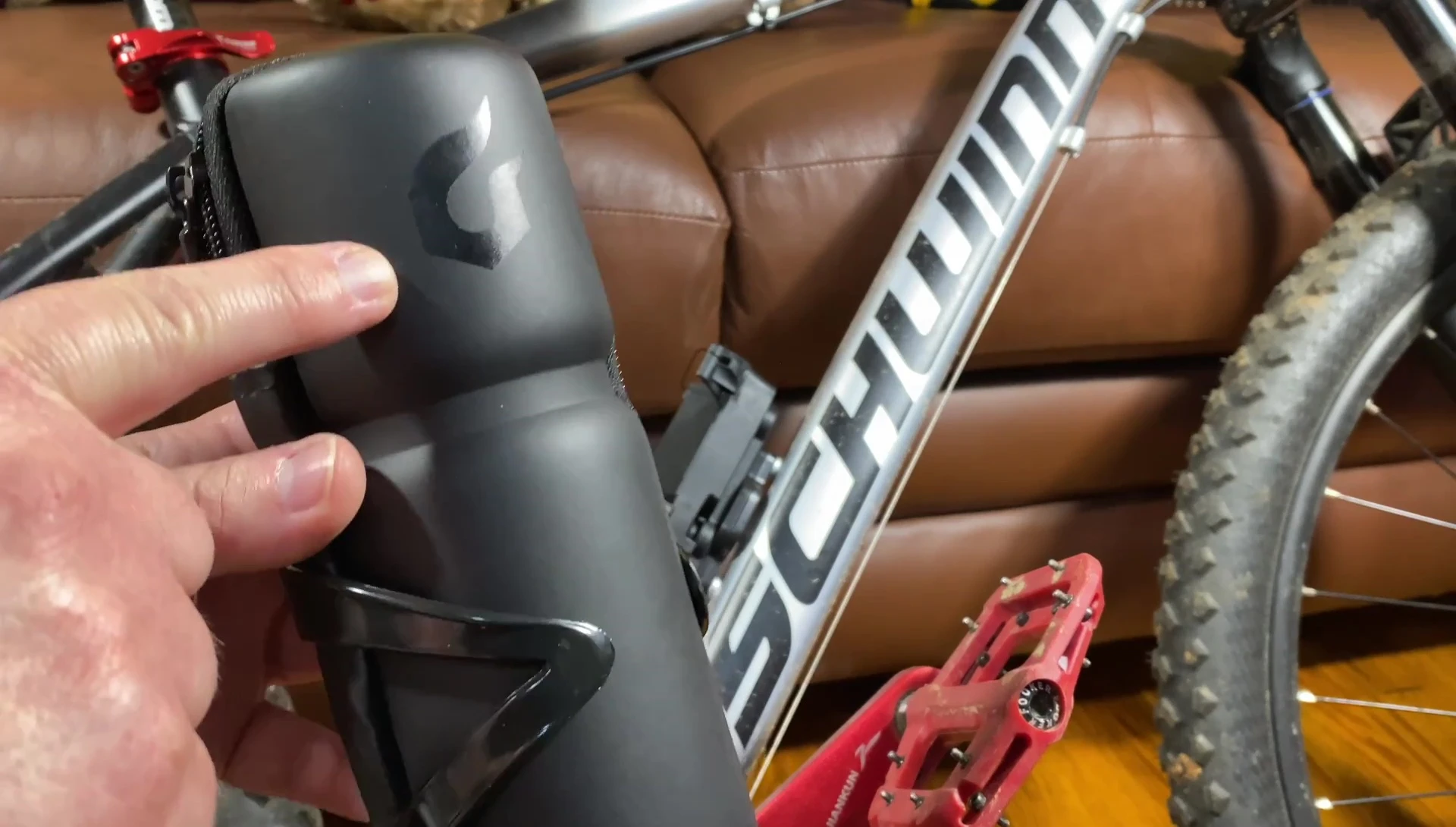 Close-up of the Blackburn logo on the tool kit