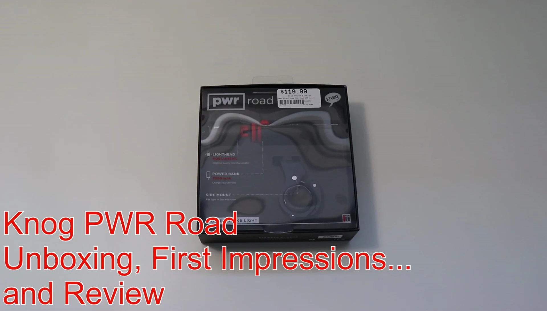 The Knog PWR Road bike light box