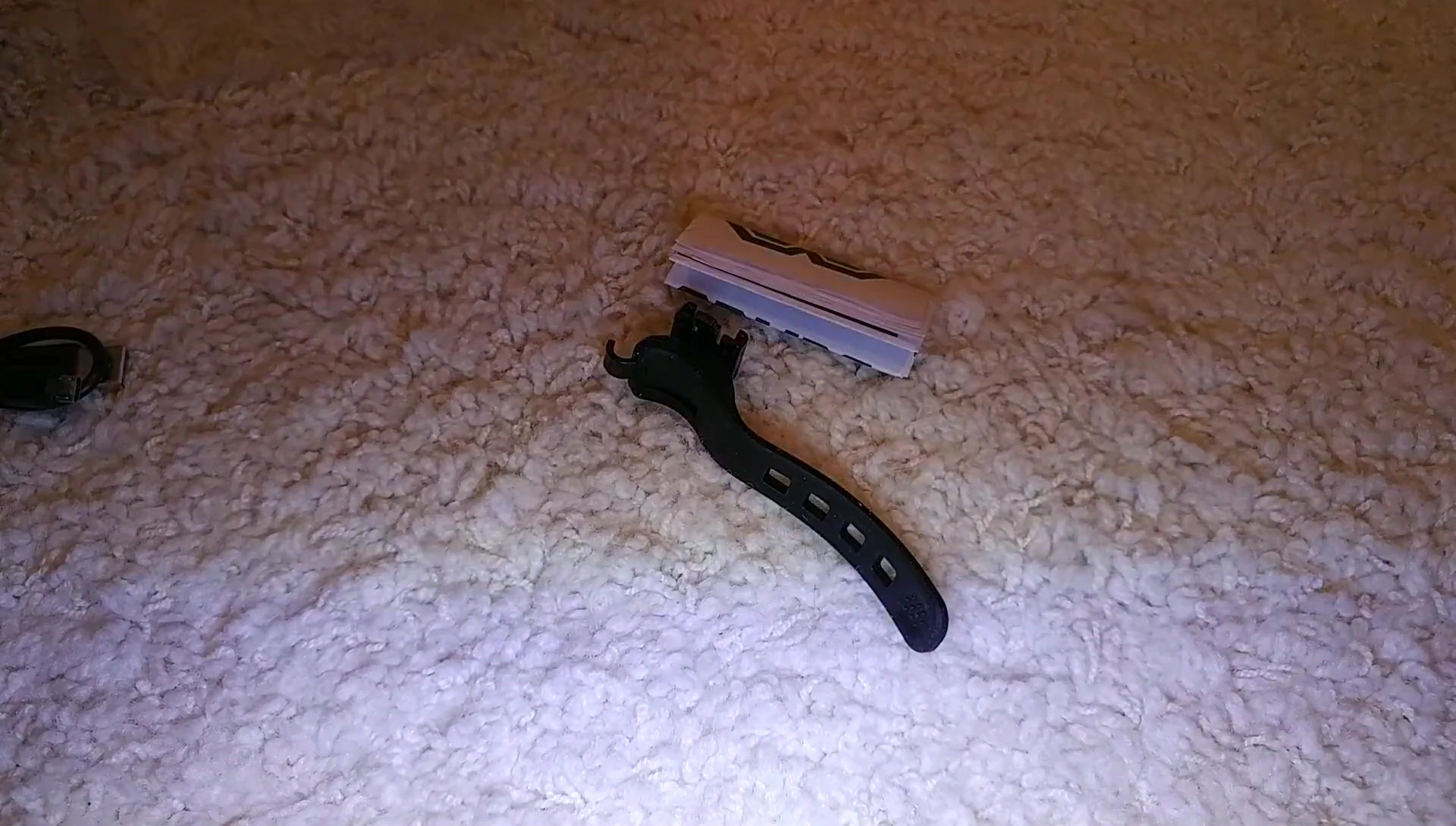 Demonstration of the high beam setting, showing its intensity.