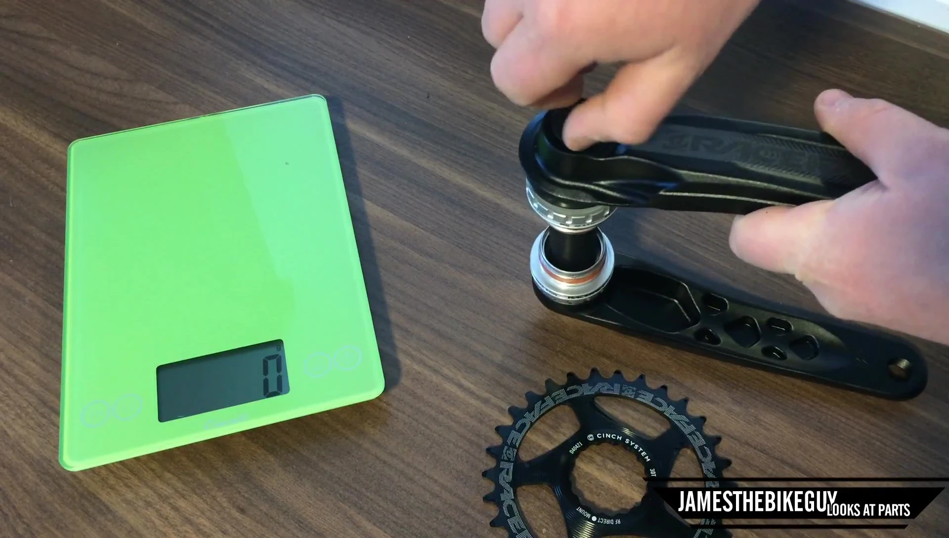 Demonstrating the crank extractor.