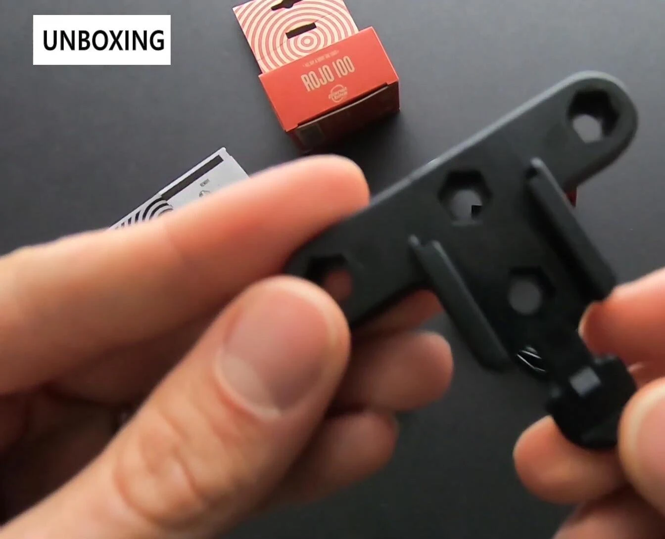 The rack mount with integrated body clip.