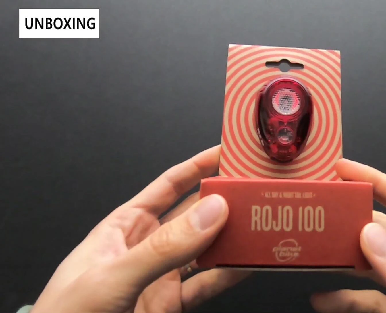 Close-up of the eco-friendly packaging.