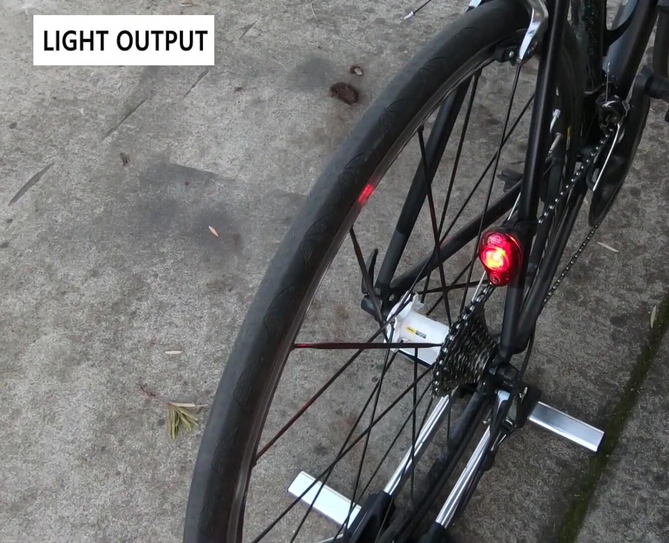 Rojo 100 mounted on a seat stay.