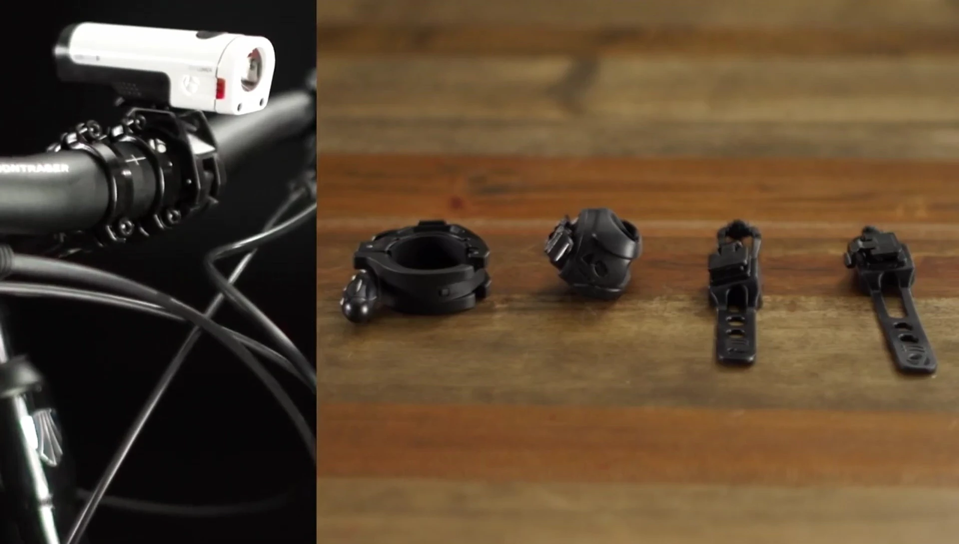 Adjustable hard mount bracket for heavier Bontrager lights.