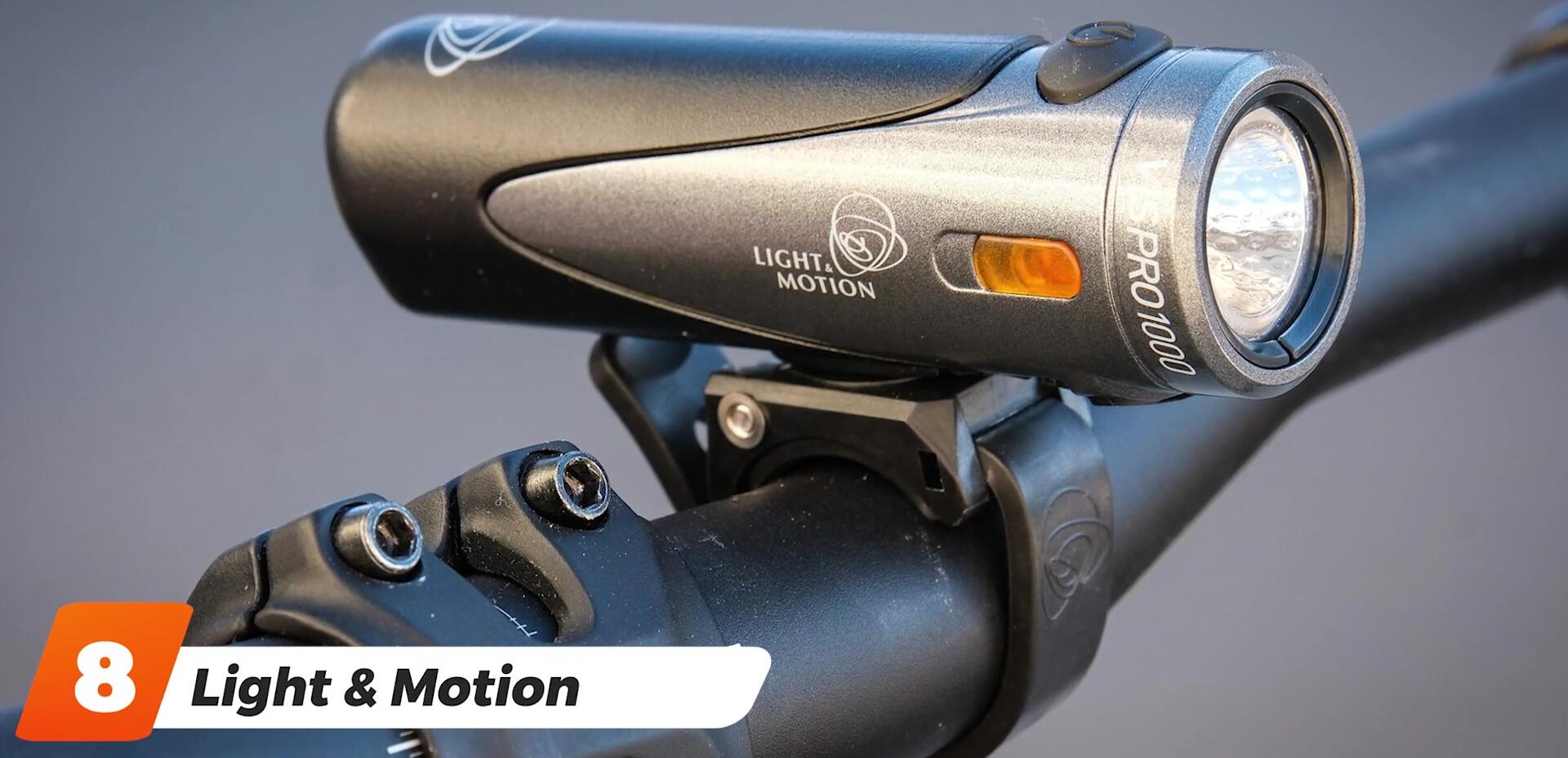 Light & Motion Vis Pro 1000 headlight shown