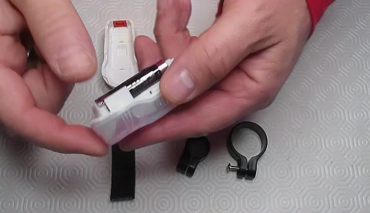 Close-up showing the sealed plastic housing.