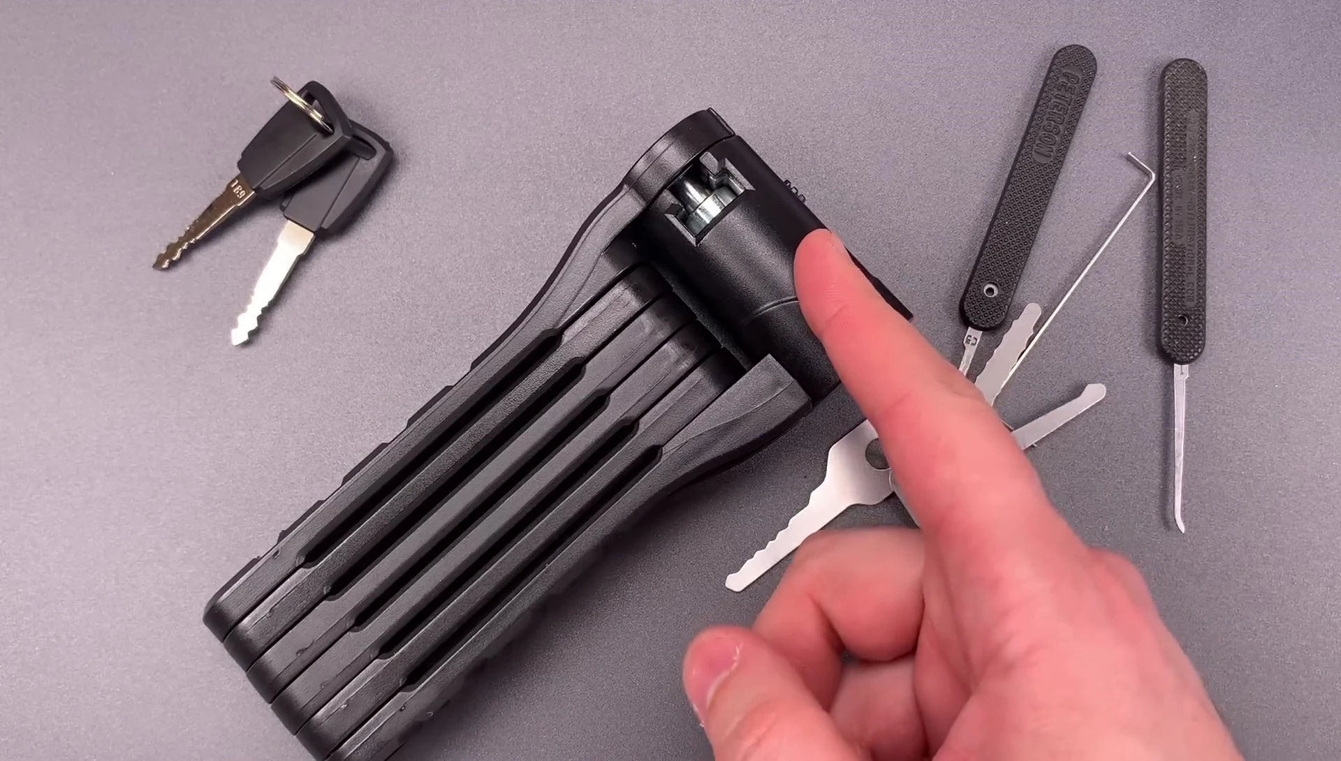The presenter gives a final warning about the product.