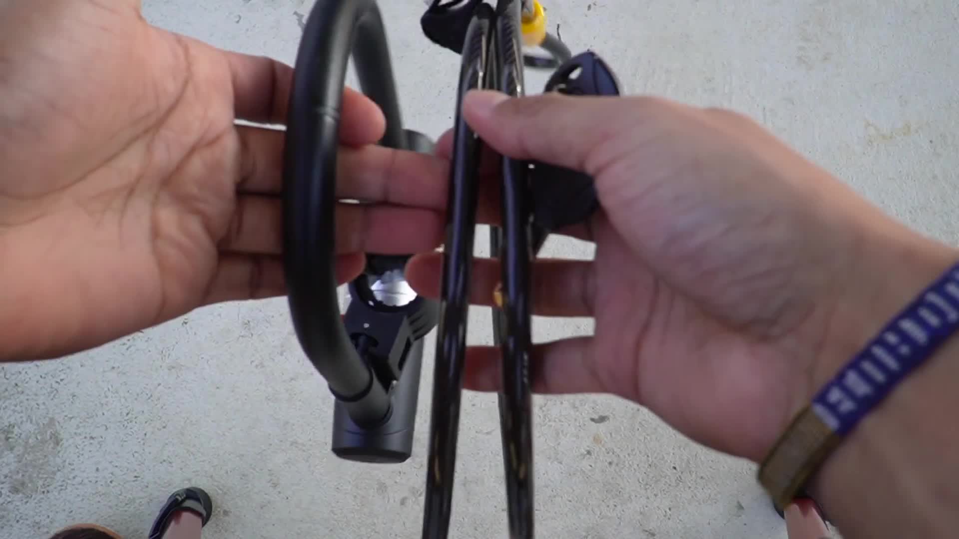 All components of the Sigtuna U-bike lock package