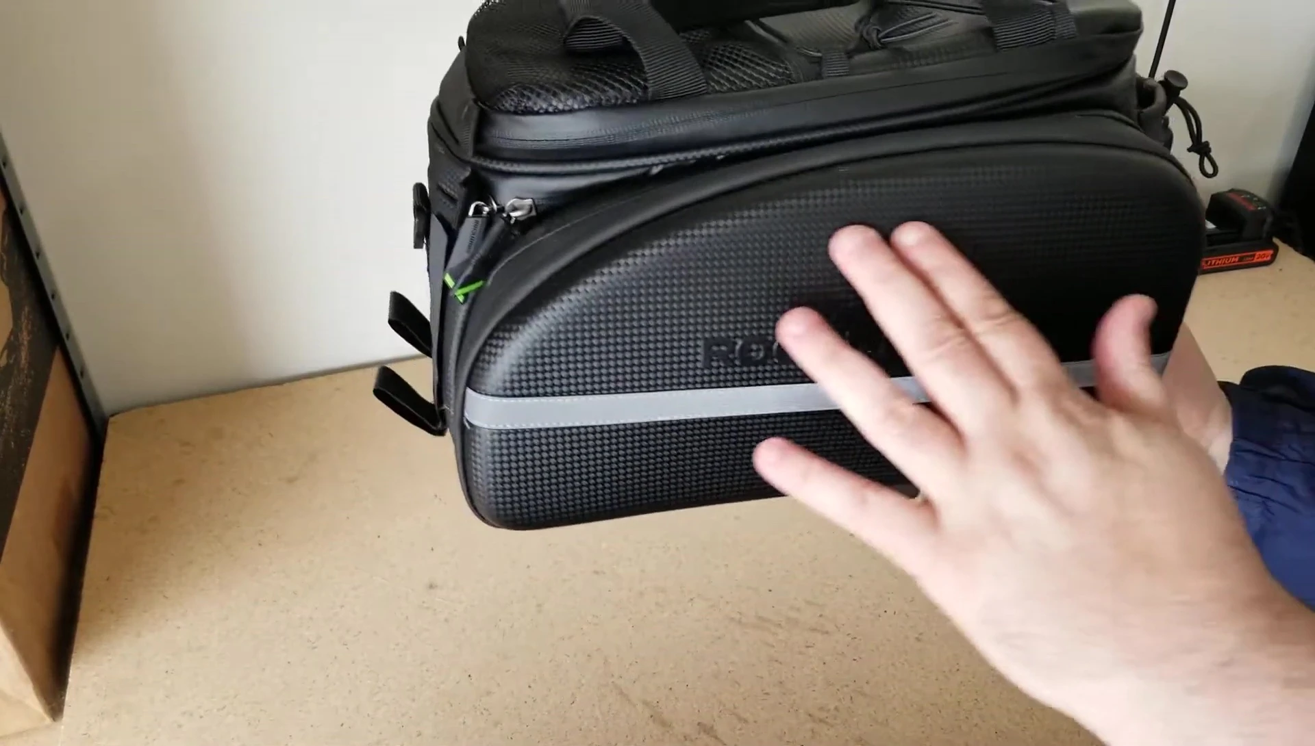 Showing the hard shell material and texture
