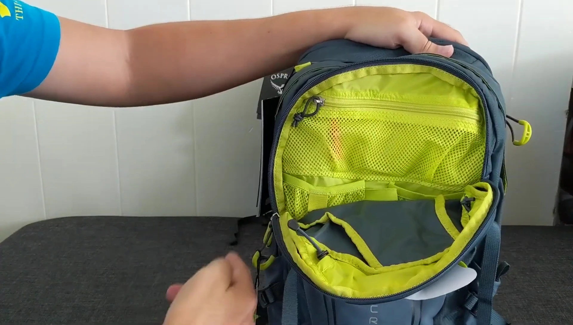 Showing the asymmetrical opening of the Syncro 12 tool compartment.