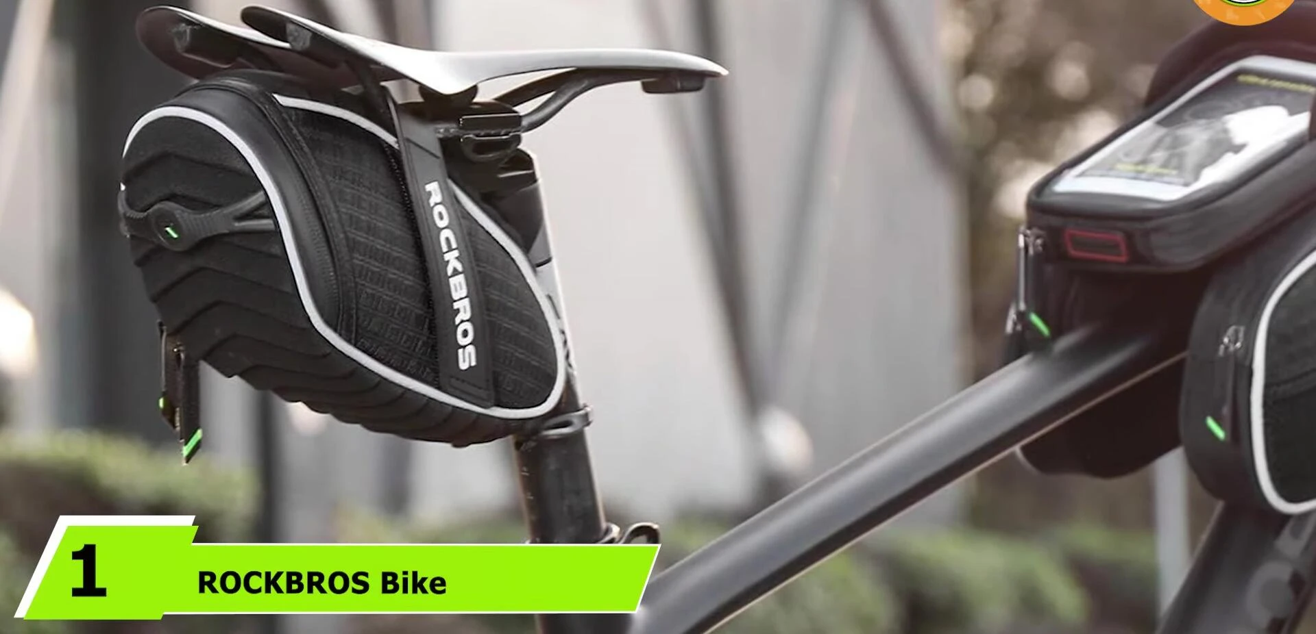 Rock Bros bike seat bag showing its sleek design and durable construction