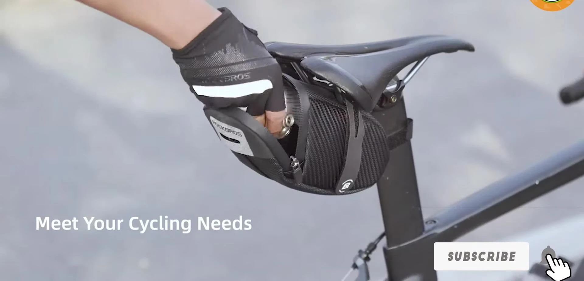Interior of the Rock Bros Strap-on bag showing its storage capacity