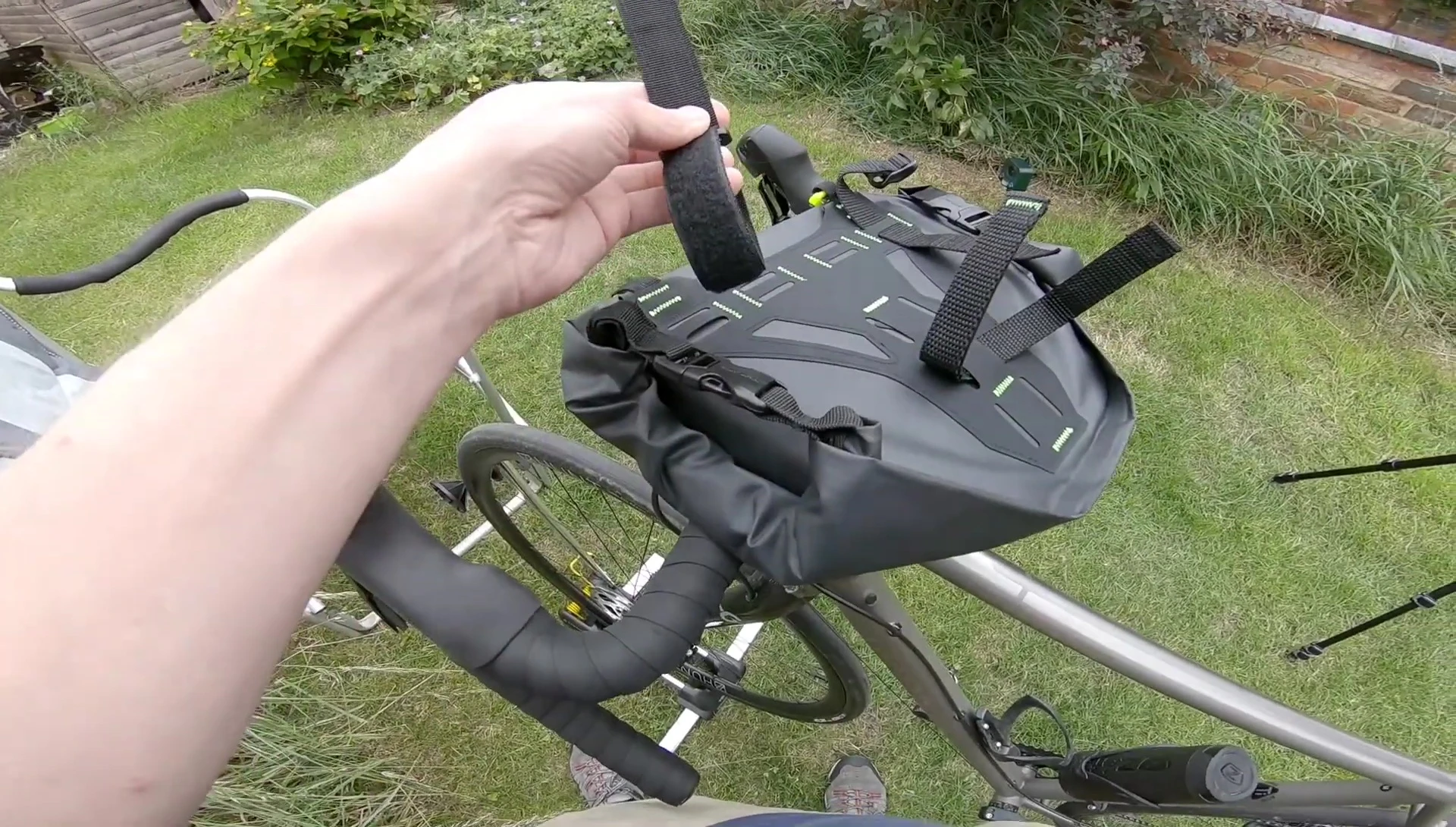 Application of the GoPro strap.
