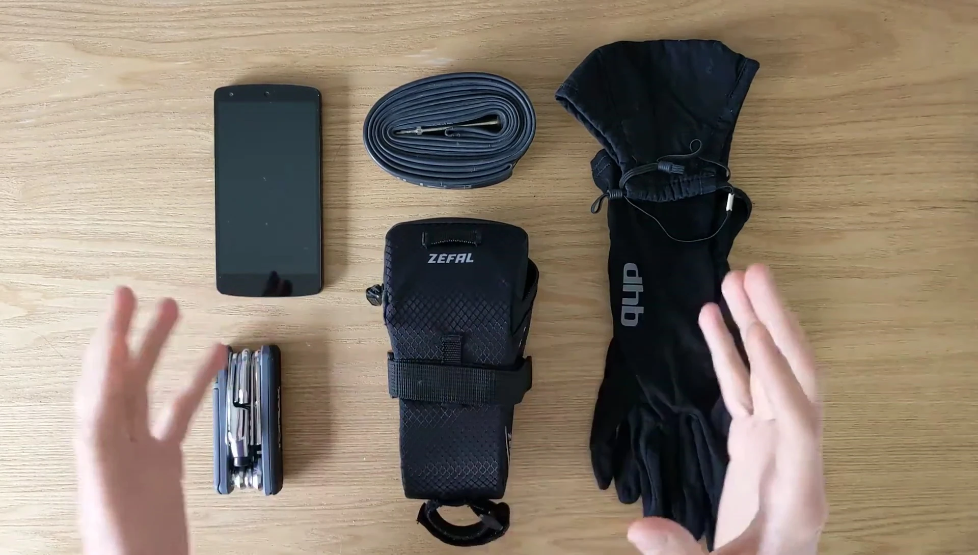 Close-up of the Zefal Z Light Small Saddle Bag showing its size and capacity.