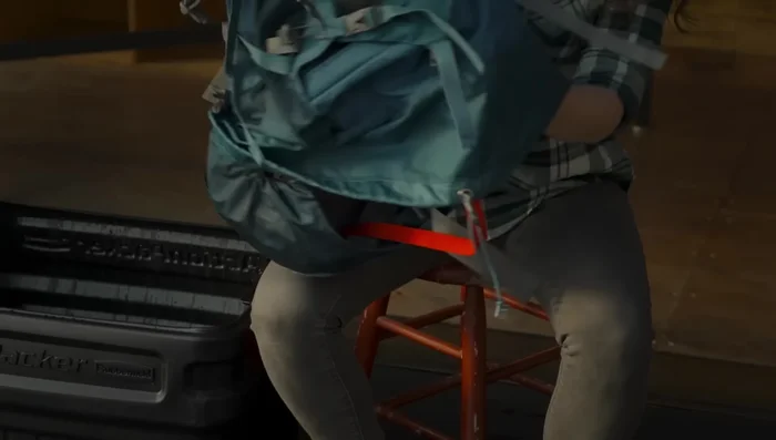 Remove removable shoulder straps, hip belt, or frame.