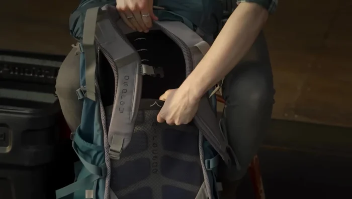 Remove removable shoulder straps, hip belt, or frame.