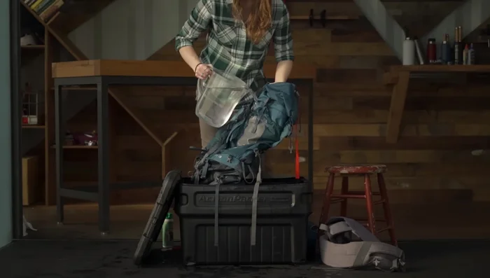 Hang the backpack to dry completely in the shade or indoors. Never use heat or tumble dry.