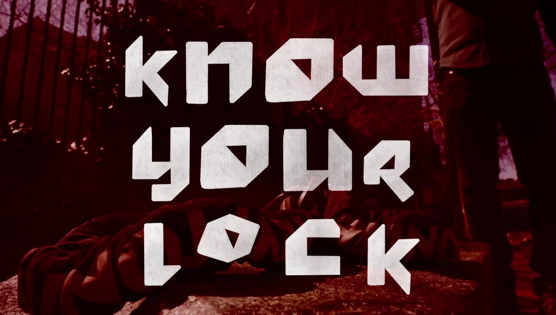 A U-lock being demonstrated.