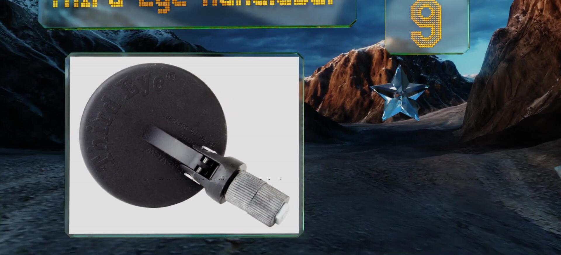 Close-up showcasing the simplicity of the Third Eye mirror's design.