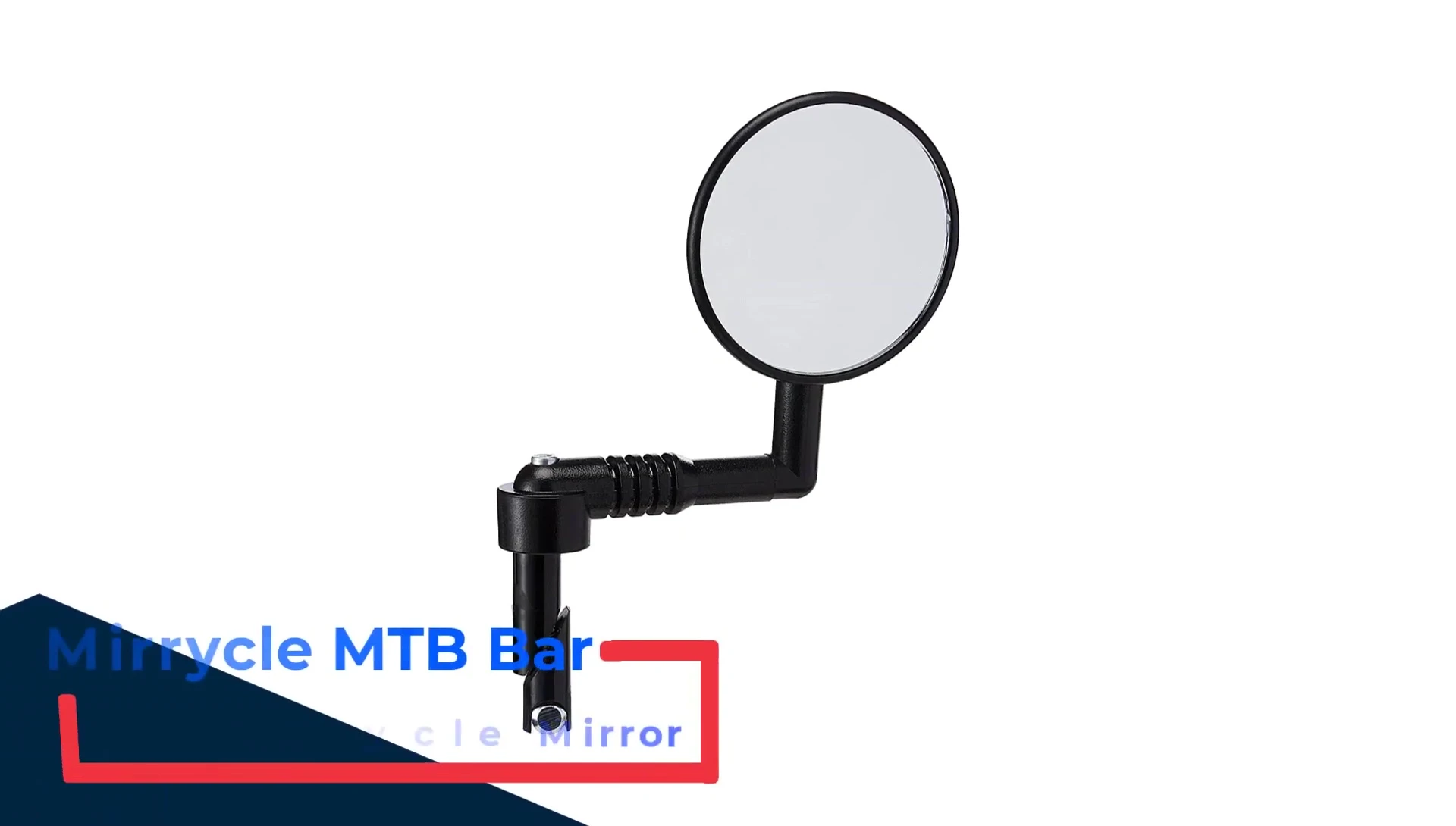 The Miracle MTB mirror attached to mountain bike handlebars.