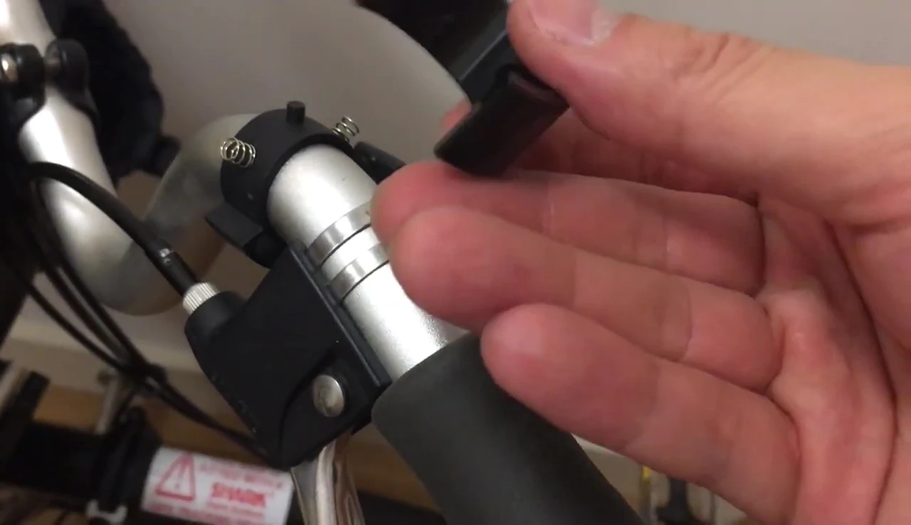 Detailed view of the compact bell's spring mechanism.