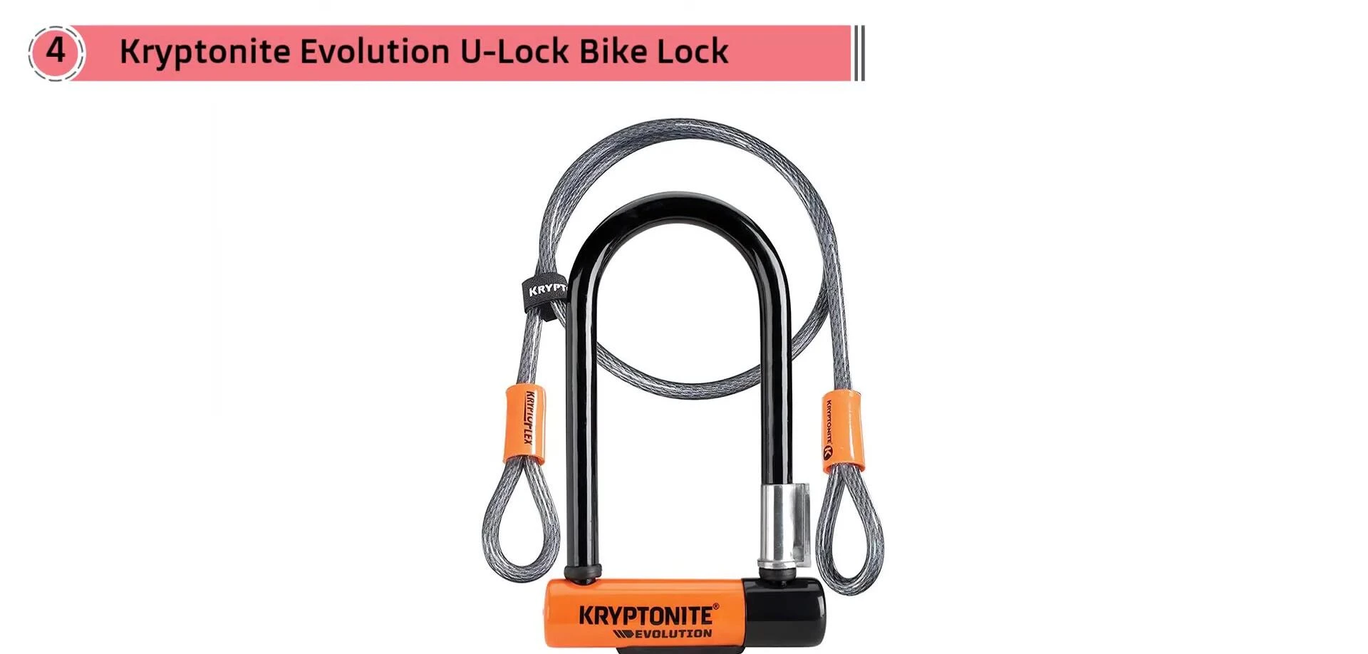 Dimensions and security features of the Kryptonite Evolution U-Lock