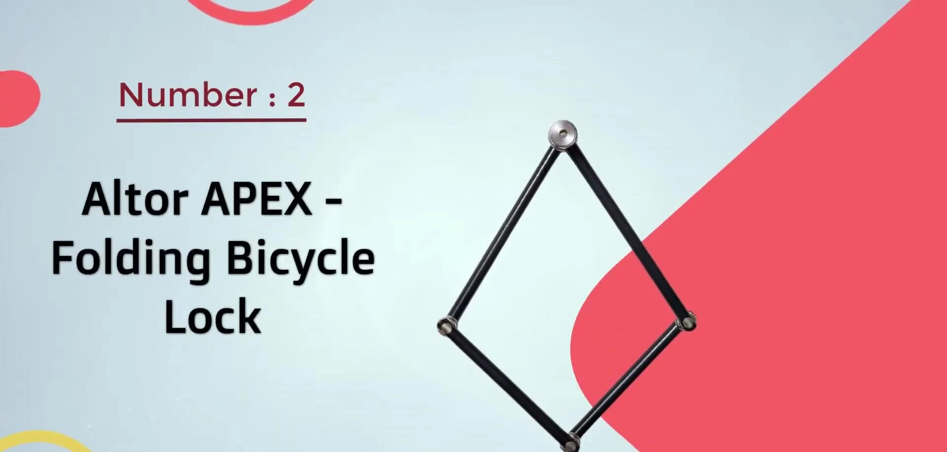 The Alter Apex Folding Lock displayed