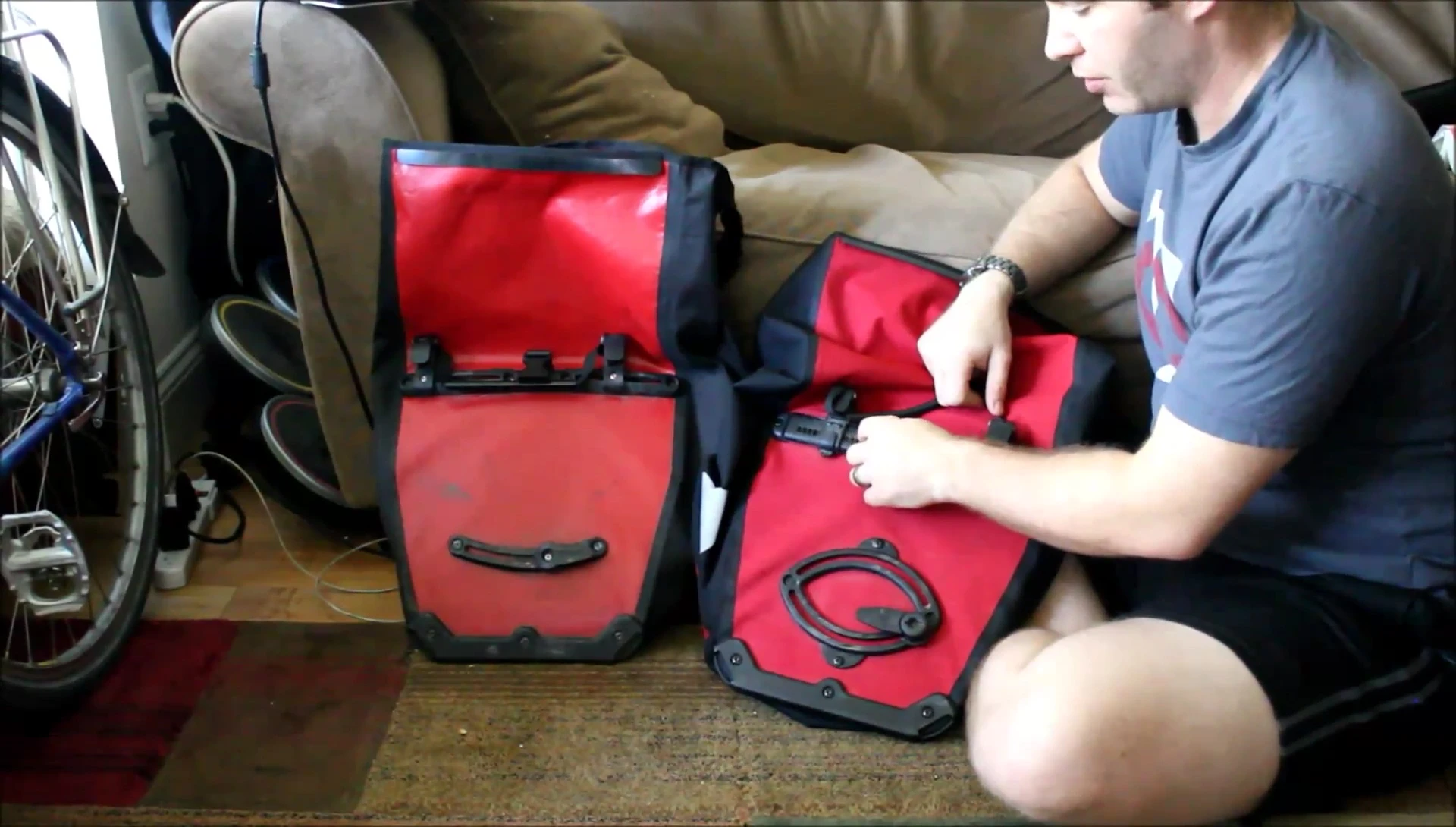 Close-up of Plus bag's adjustment slots