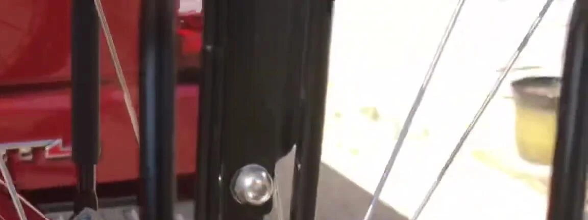 The bolt hole used for water bottle cage mounting.